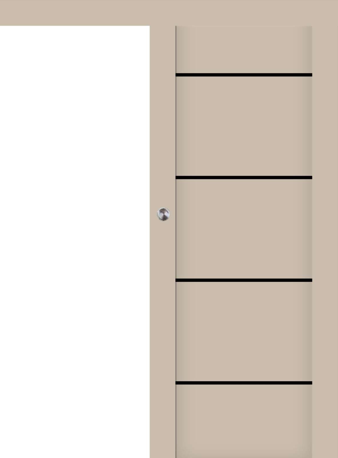Posuvné dveře na stěnu VASCO Doors - BRAGA LIDO 2 s intarzií